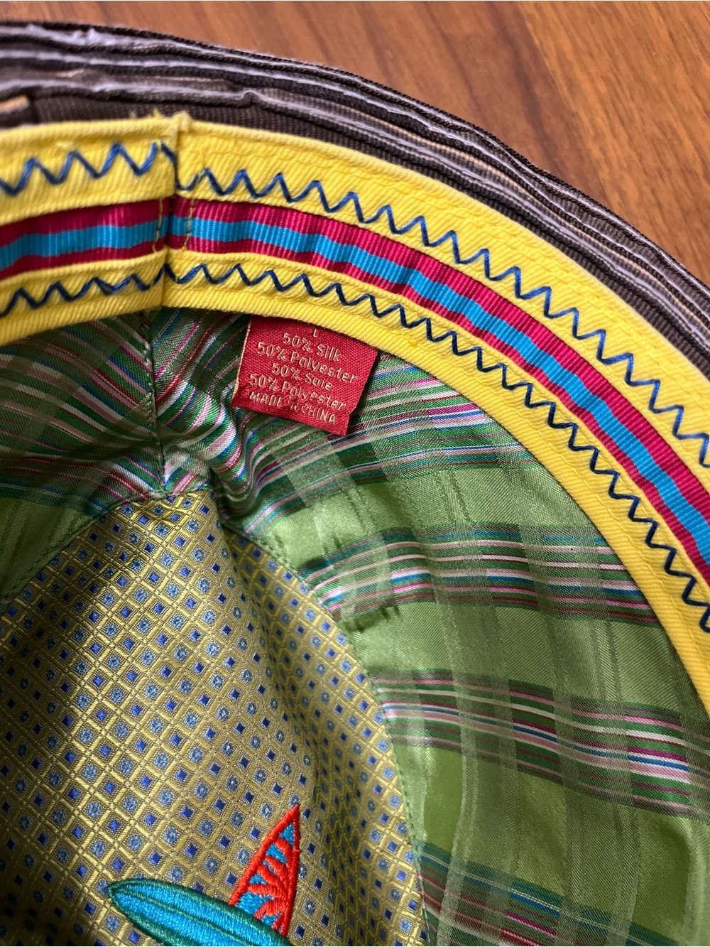 Robert Graham Brown Striped Fedora with Multicolor Band - Picture 4 of 8